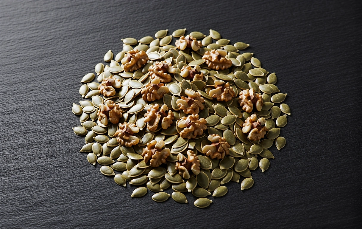 Prirodni sastojci na tamnoj podlozi